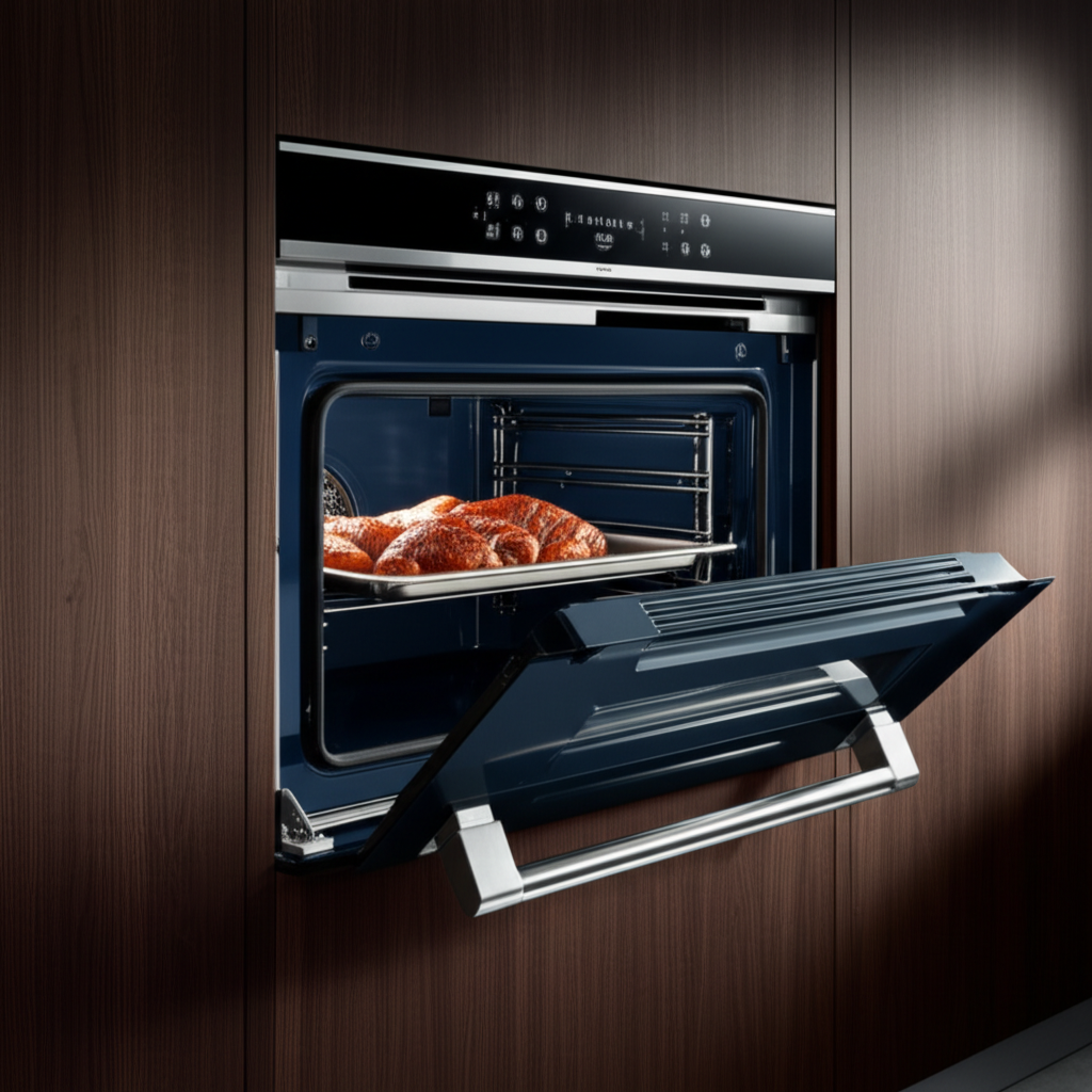 Gaggenau 400 series wall oven with signature anthracite interior