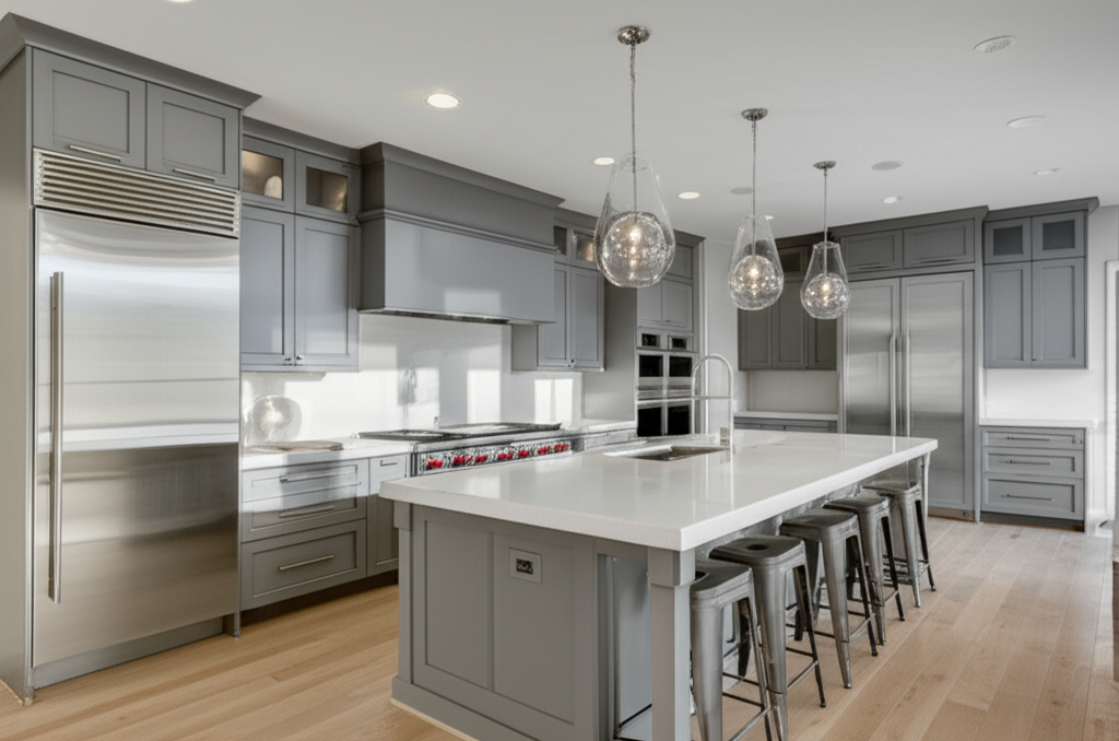 Modern luxury kitchen with premium appliances
