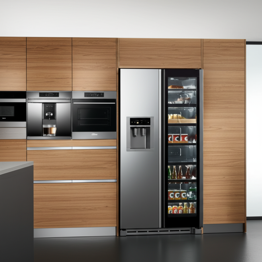 Miele appliance suite in contemporary European-style kitchen