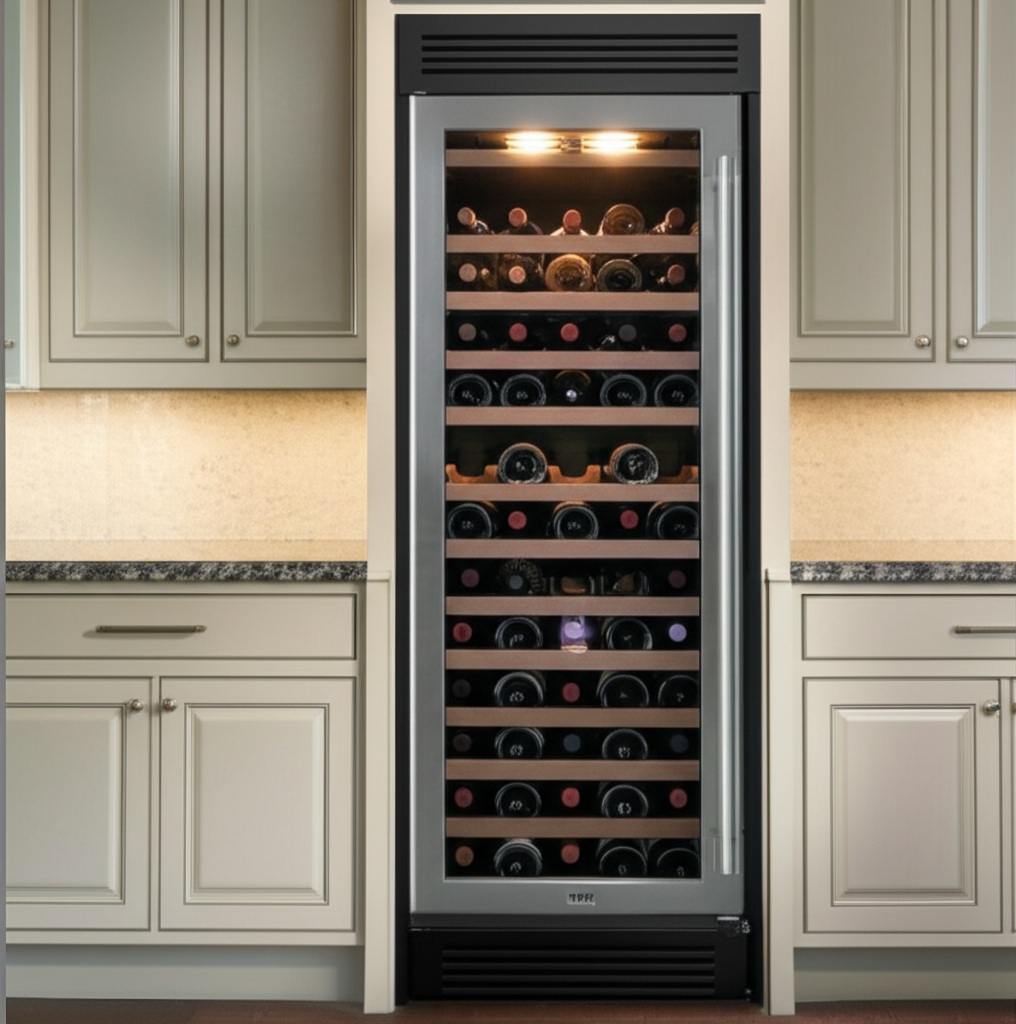Premium wine cooler with dual-zone temperature control